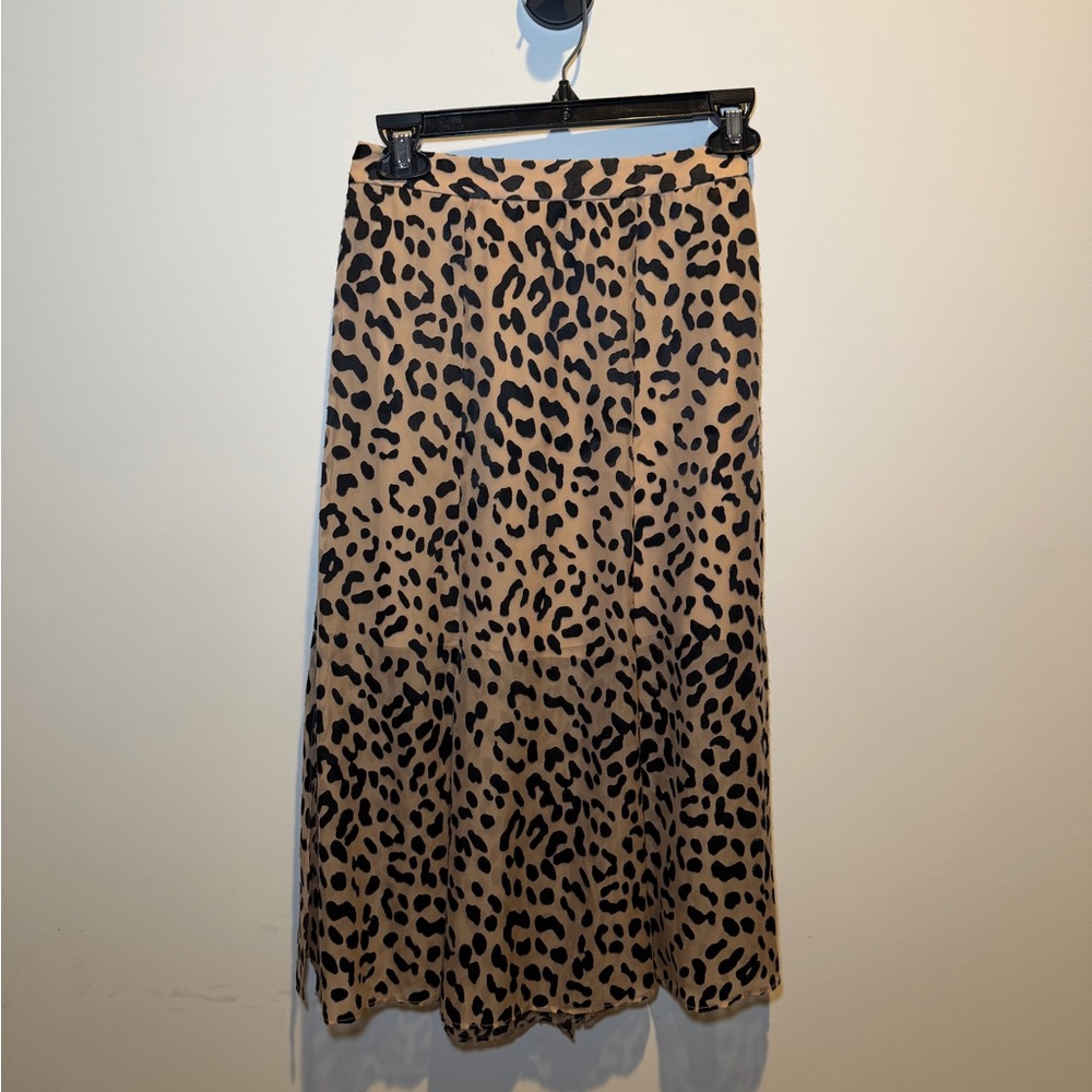 Alice + Olivia Cheetah‎ Print Midi Skirt